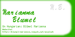 marianna blumel business card